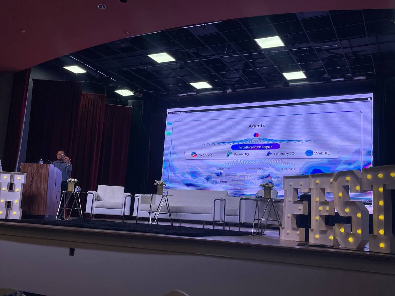 Microsoft demo on agentic fleet orchestration at TECH FEST 2026