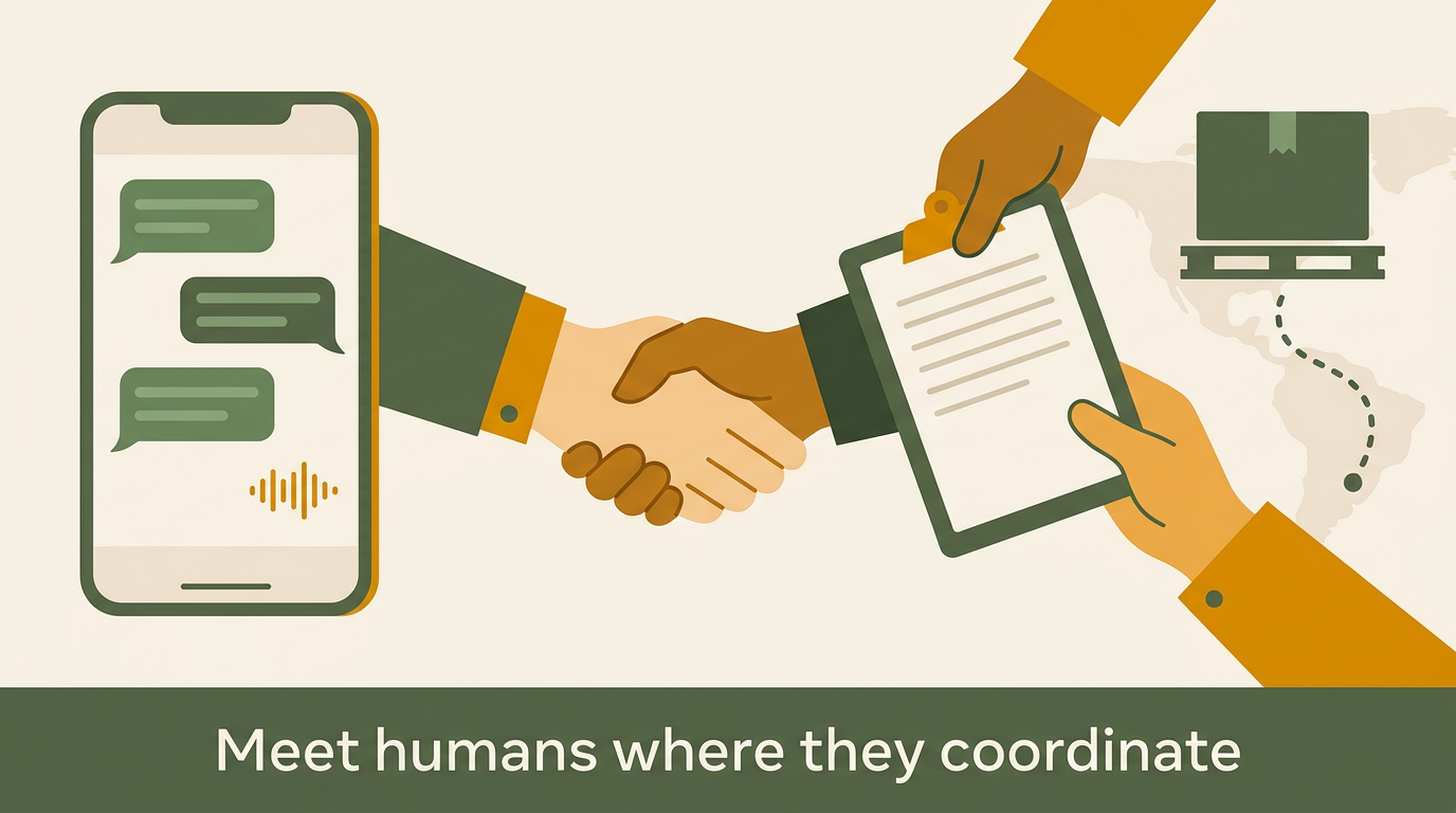 Why TrueSight keeps WhatsApp in the loop — coordination header art